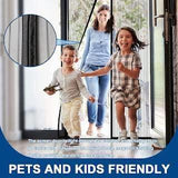Door Curtain-Mesh Screen Net Home Magnetic Foldable Anti Mosquito Door Curtain